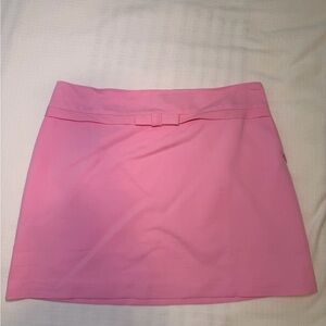 Mango Pink Mini Skirt with Bow Detail